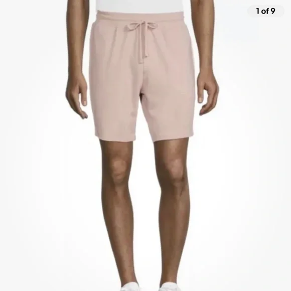 No Boundaries Mens Drawstring Pocket Lounge Shorts Mystic Rose Size Small  (28-30